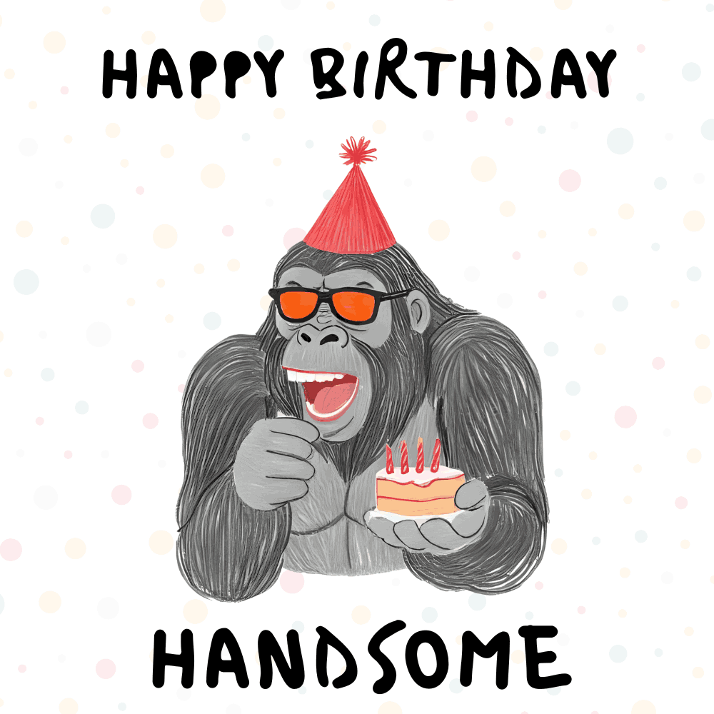 Funny Gorilla Birthday eCard